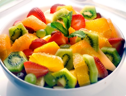 Gamas de saladas de fruta