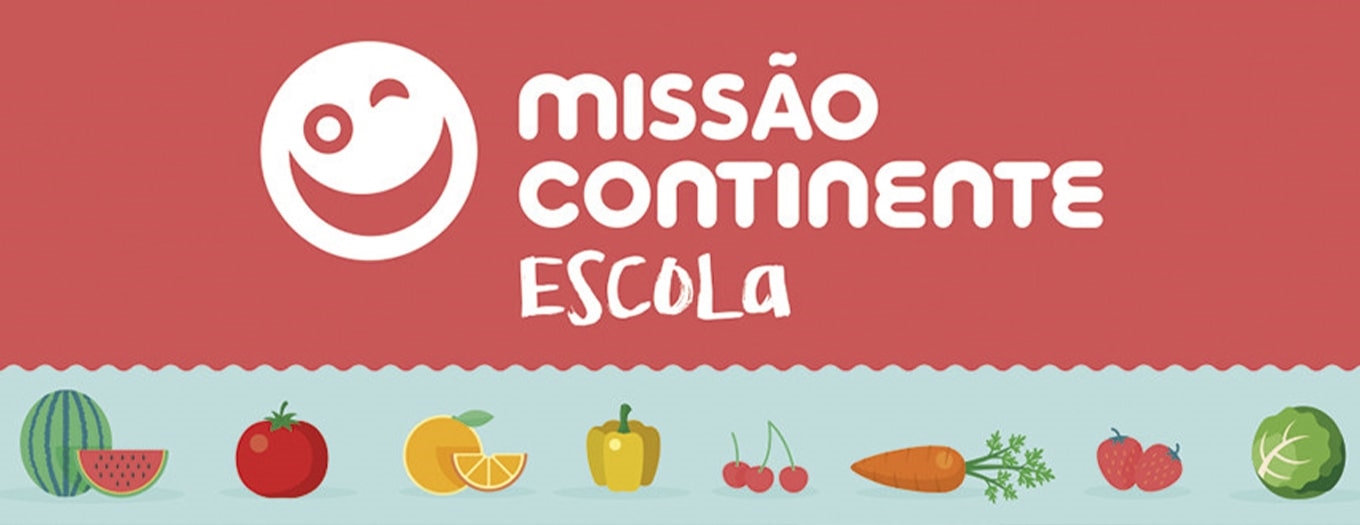 Banner ilustrativo da Escola da Missão Continente com ilustração de frutas